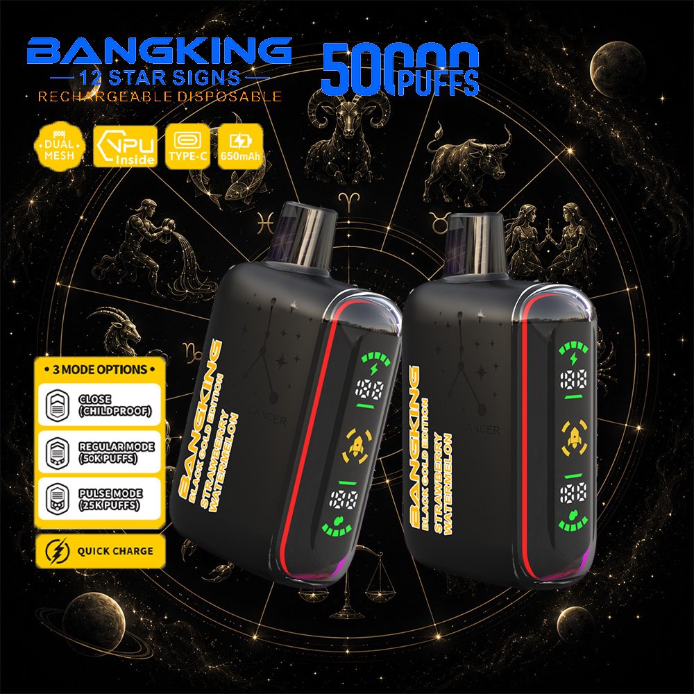 Bang King 12 Star Signs 50K 50000 Puffs Dual Mesh LED Display Disposable Vape - Image 5