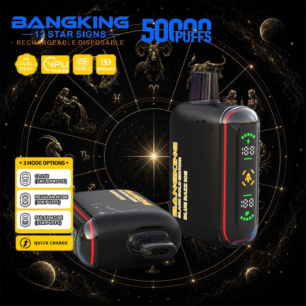 Bang King 12 Star Signs 50K 50000 Puffs Dual Mesh LED Display Disposable Vape - Image 25