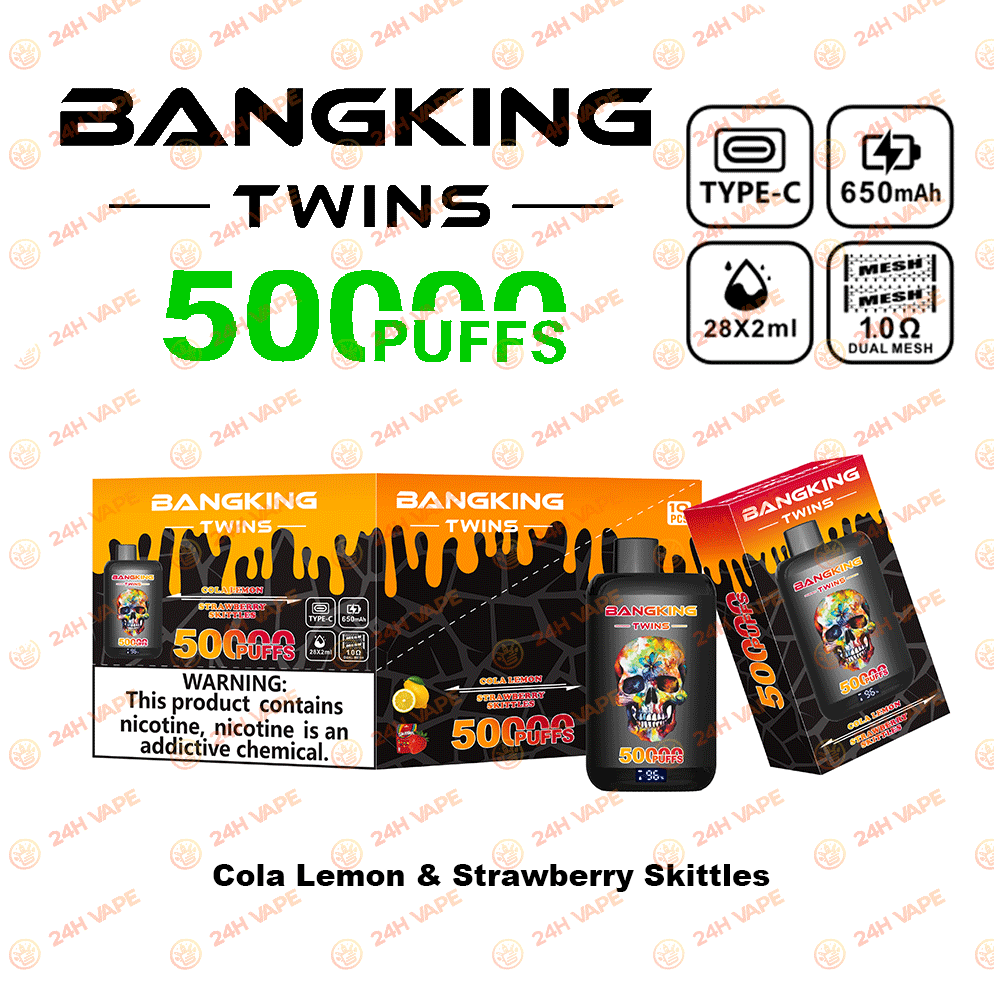 Bang King Twins 50000 50K Puffs 2% 3% 5% Nicotine Double Taste LED Display Disposable Vape - Image 25
