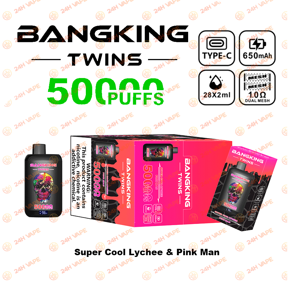 Bang King Twins 50000 50K Puffs 2% 3% 5% Nicotine Double Taste LED Display Disposable Vape - Image 7