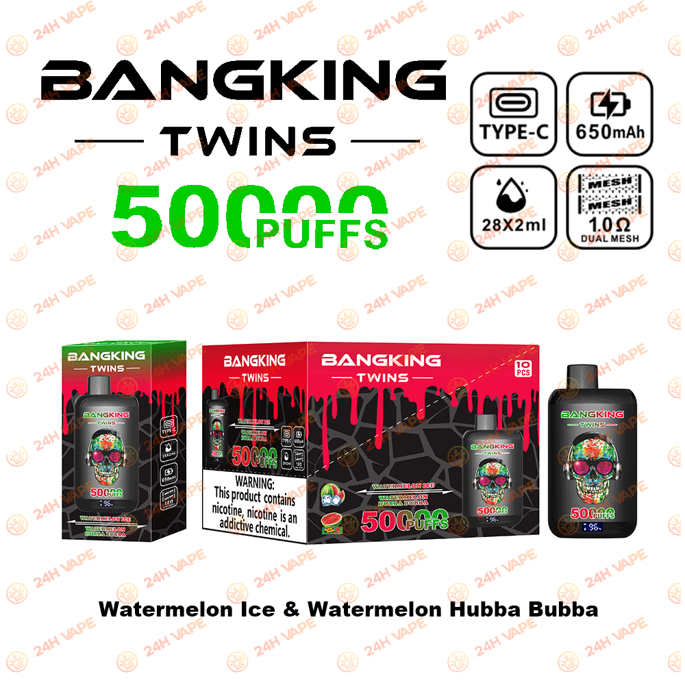 Bang King Twins 50000 50K Puffs 2% 3% 5% Nicotine Double Taste LED Display Disposable Vape - Image 5