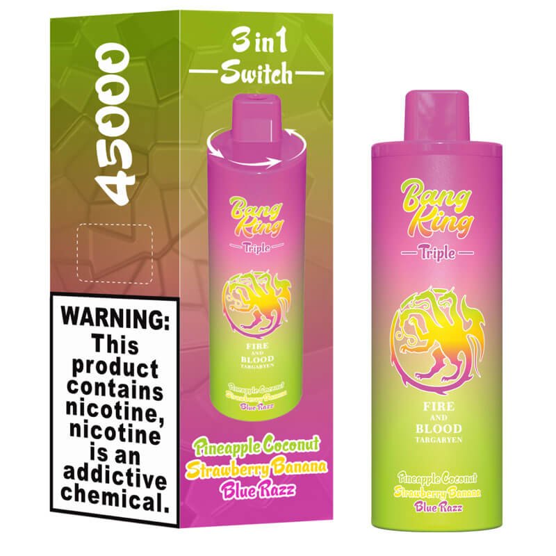 Bang King Triple 45000 45K Puffs Vape 3 in 1 Flavors Newest Original Rechargeable Disposable Vape - Image 19