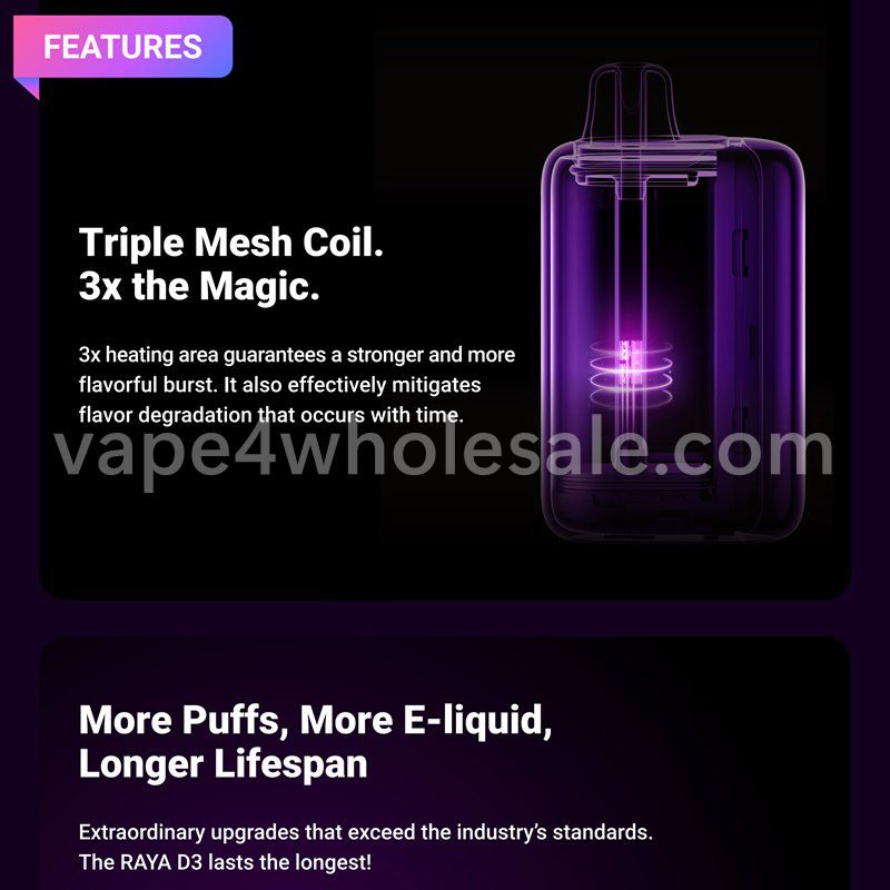 Elf Bar Raya D3 25000 Puffs Disposable Vape - Image 3