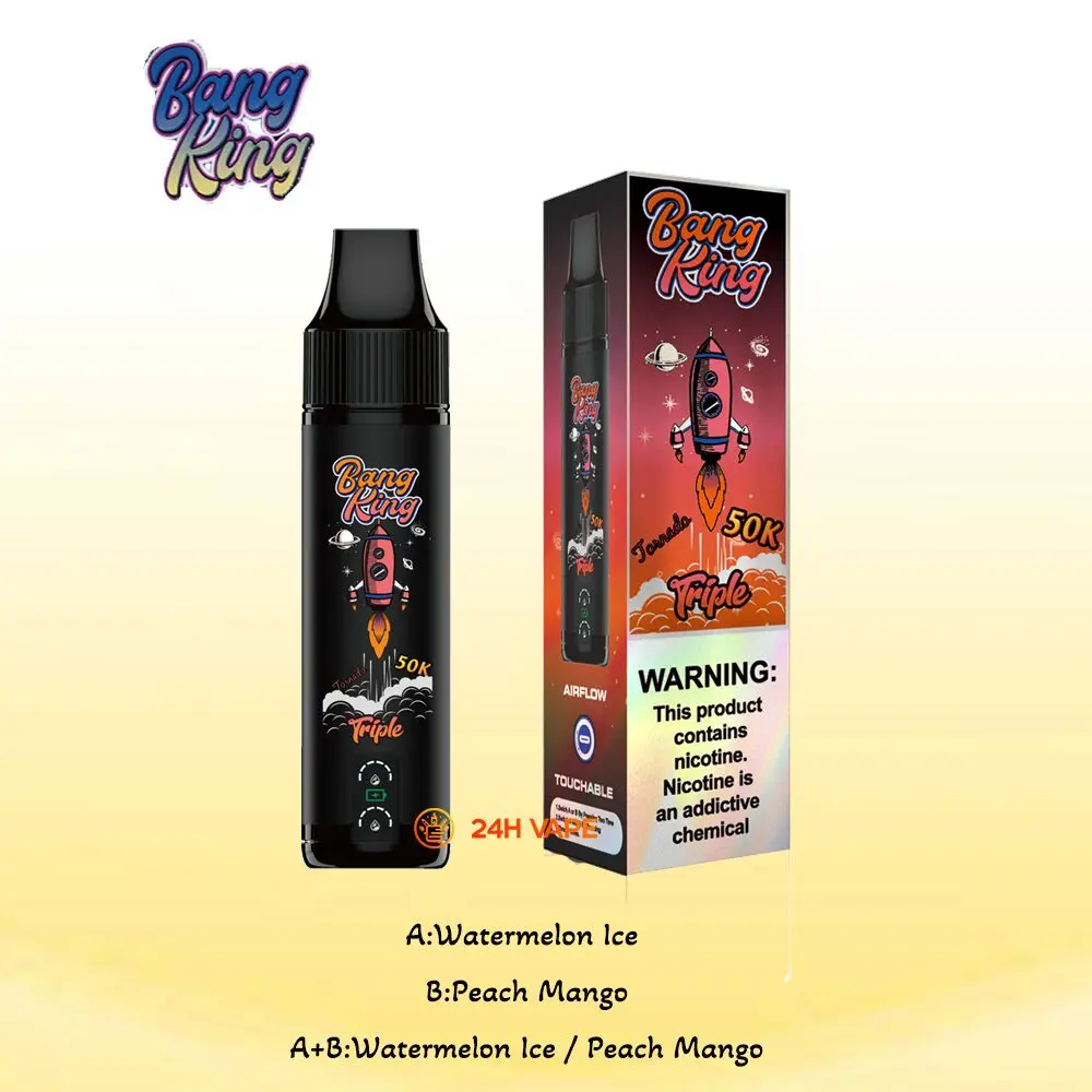 Bang King Triple 50000 50K Puffs 3 in 1 Flavors Original Rechargeable Disposable Vape - Image 6