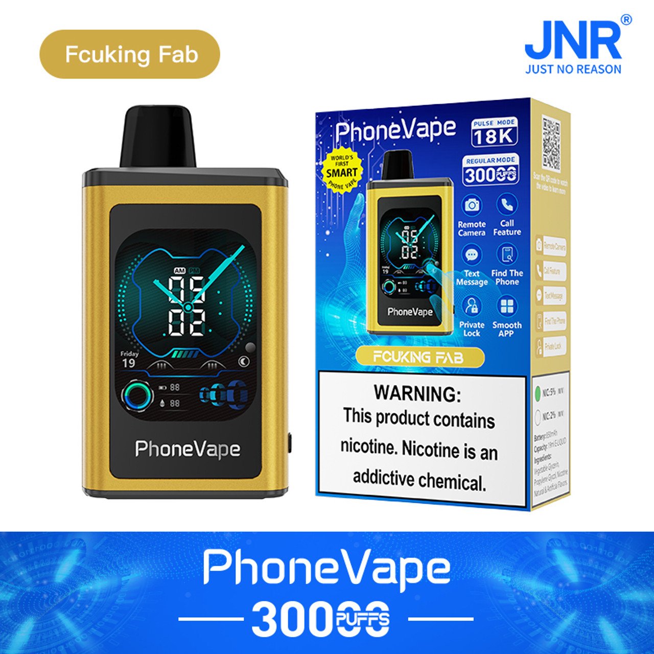 JNR Phone Vape 30000 30K Puffs World's First Smart Disposable Vape - Image 13