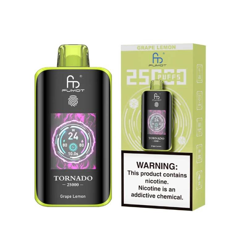 Fumot Tornado 25K – Disposable Vape with Dual-Mesh Coil & LED Display - Image 21