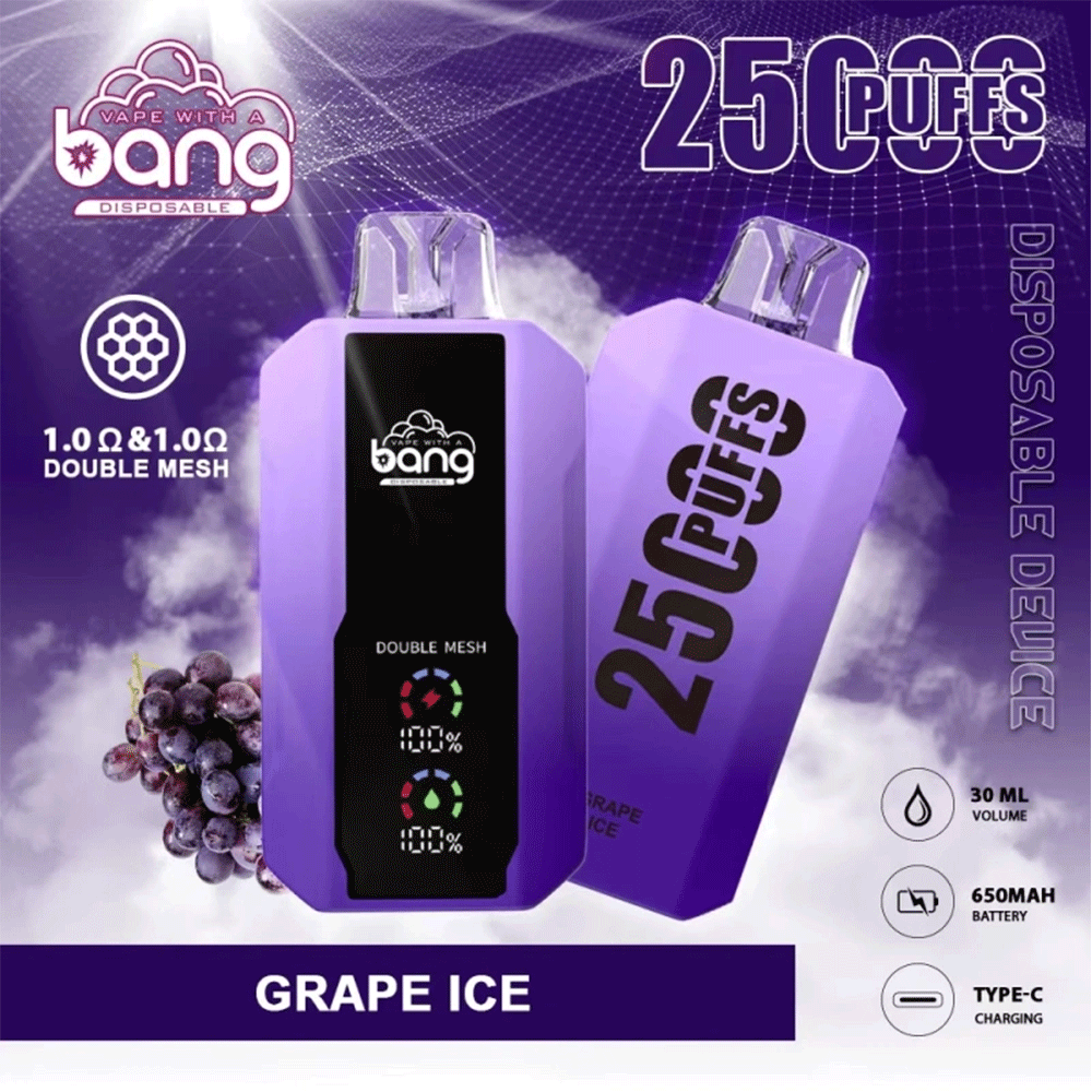 Bang 25000 25k Puffs 0% 2% 3% 5% Nicotine New LED Display Vape Electronic Cigarette Pod - Image 21