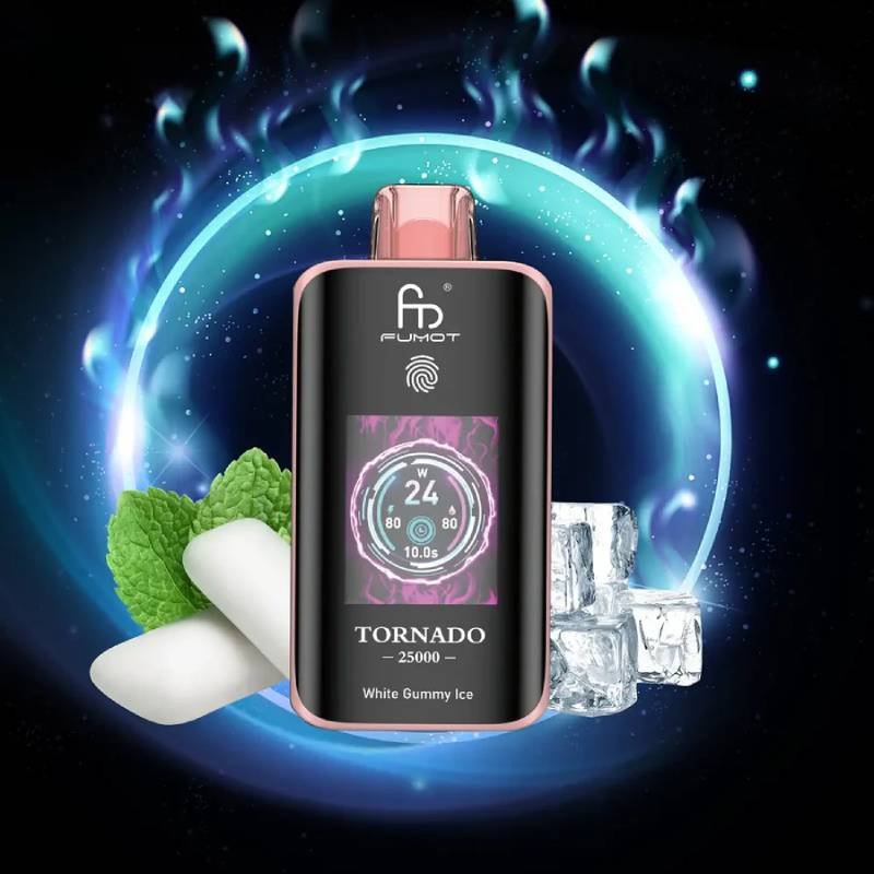 Fumot Tornado 25K – Disposable Vape with Dual-Mesh Coil & LED Display - Image 3