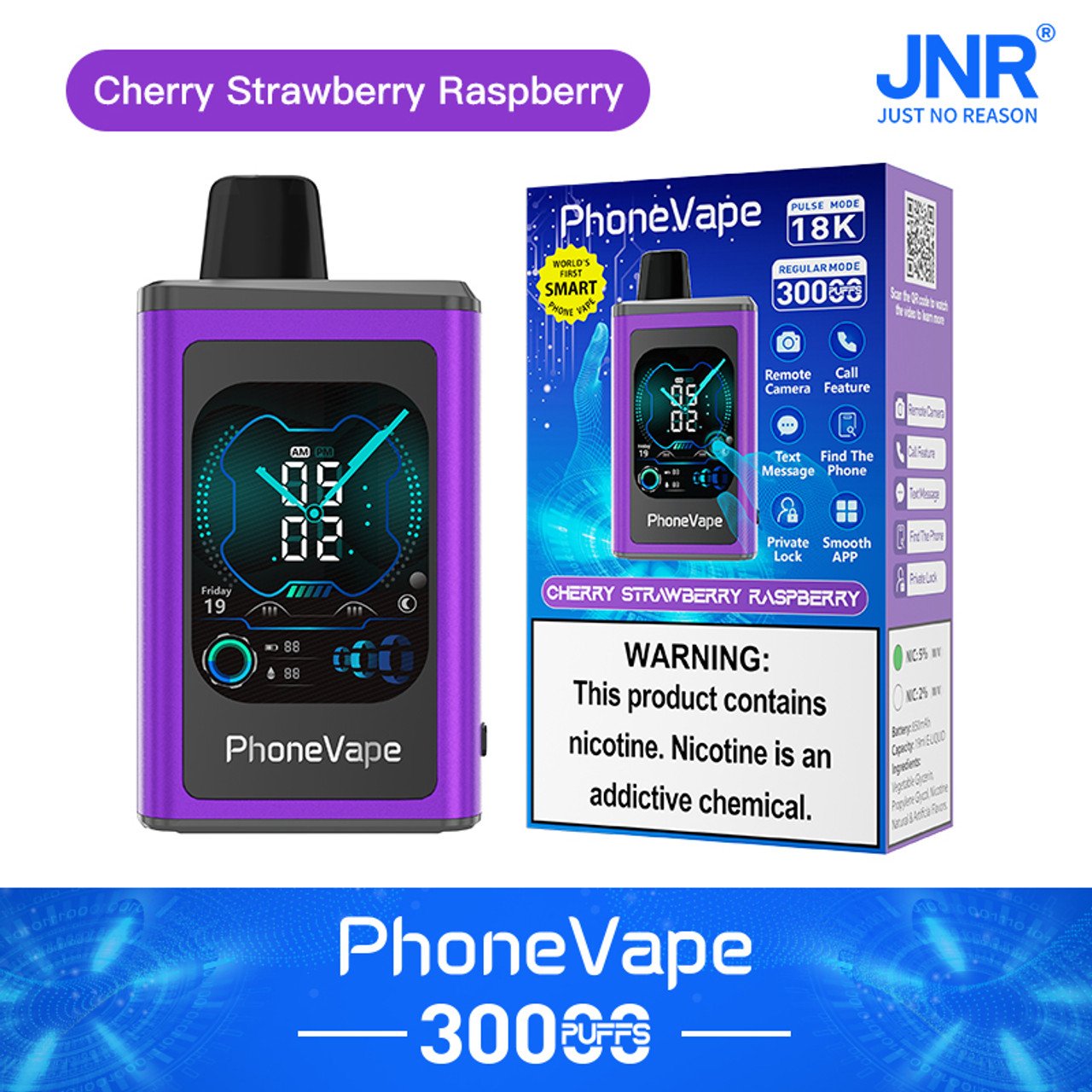 JNR Phone Vape 30000 30K Puffs World's First Smart Disposable Vape - Image 15