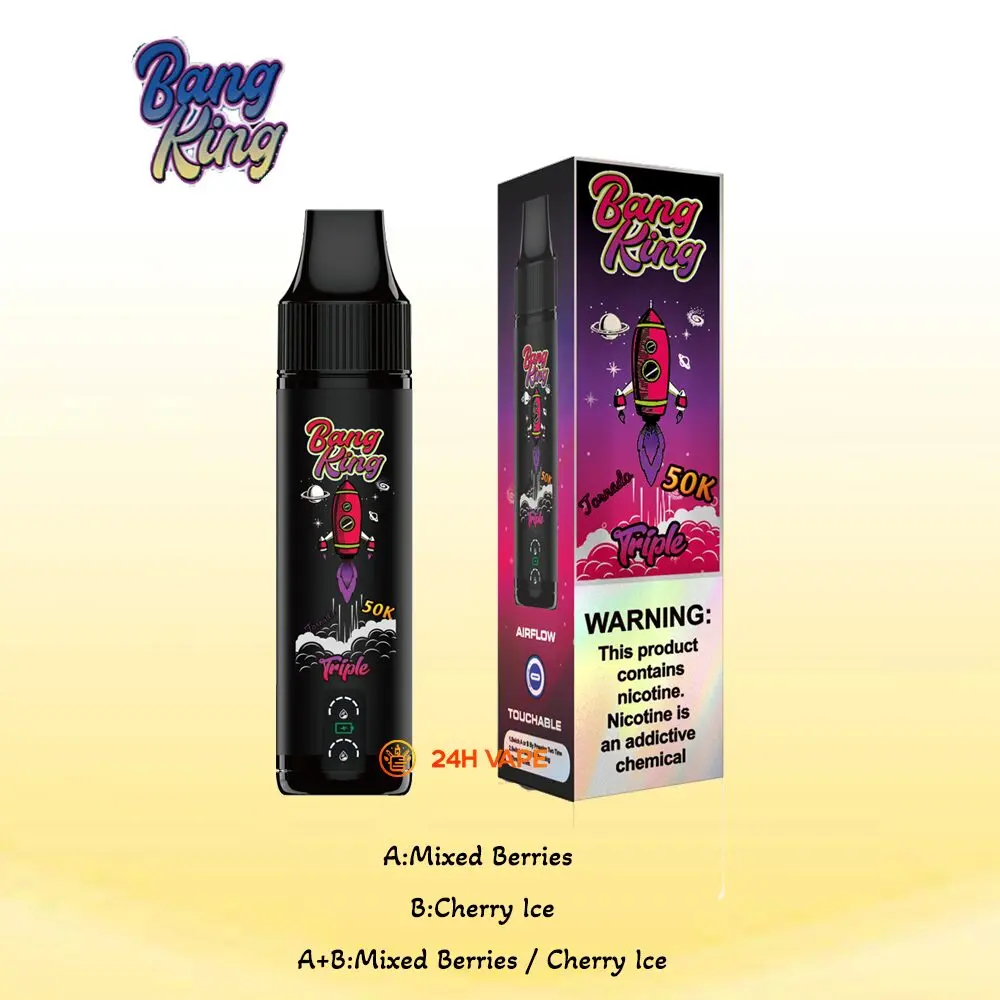 Bang King Triple 50000 50K Puffs 3 in 1 Flavors Original Rechargeable Disposable Vape - Image 16