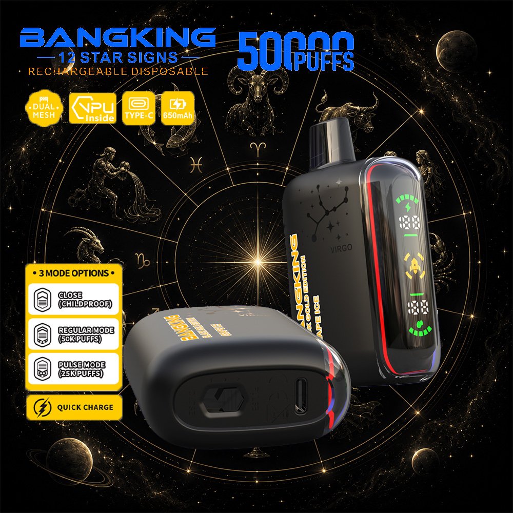 Bang King 12 Star Signs 50K 50000 Puffs Dual Mesh LED Display Disposable Vape - Image 21